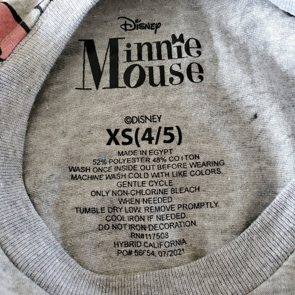 Disney - Girl's Minnie Mouse Stay Magical Long Sleeve Graphic T-Shirt Gray - Picture 5 of 6